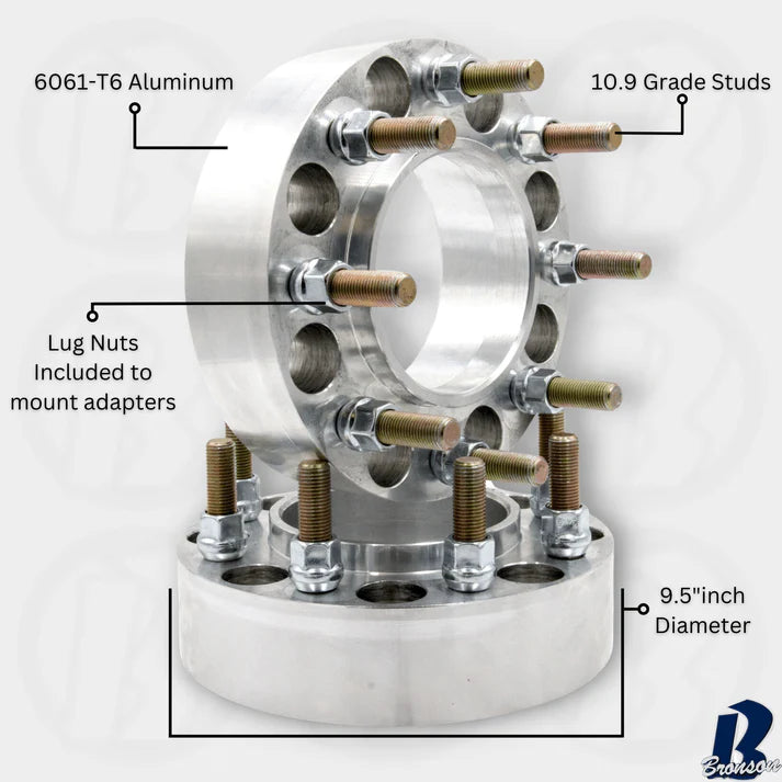 8x180 to 8x210 Hub Centric Wheel Spacer/Adapter - Thickness: 1"- 4"