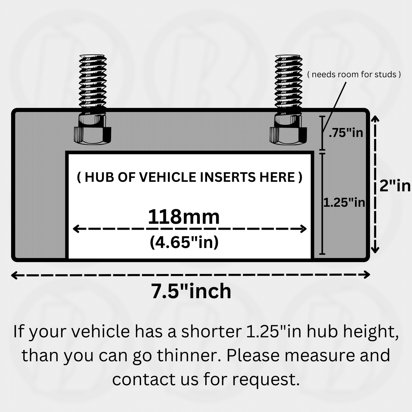 5x155 to 5x120 Wheel Spacer/Adapter - Thickness: 2"- 4"
