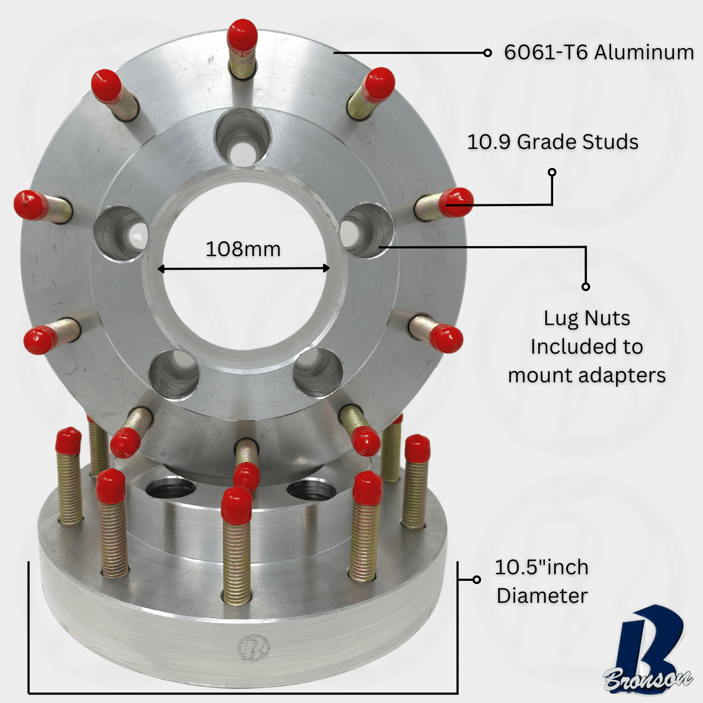 5x5.5" to 10x225 Hub Centric Wheel Spacer/Adapter - Thickness: 1"- 4"