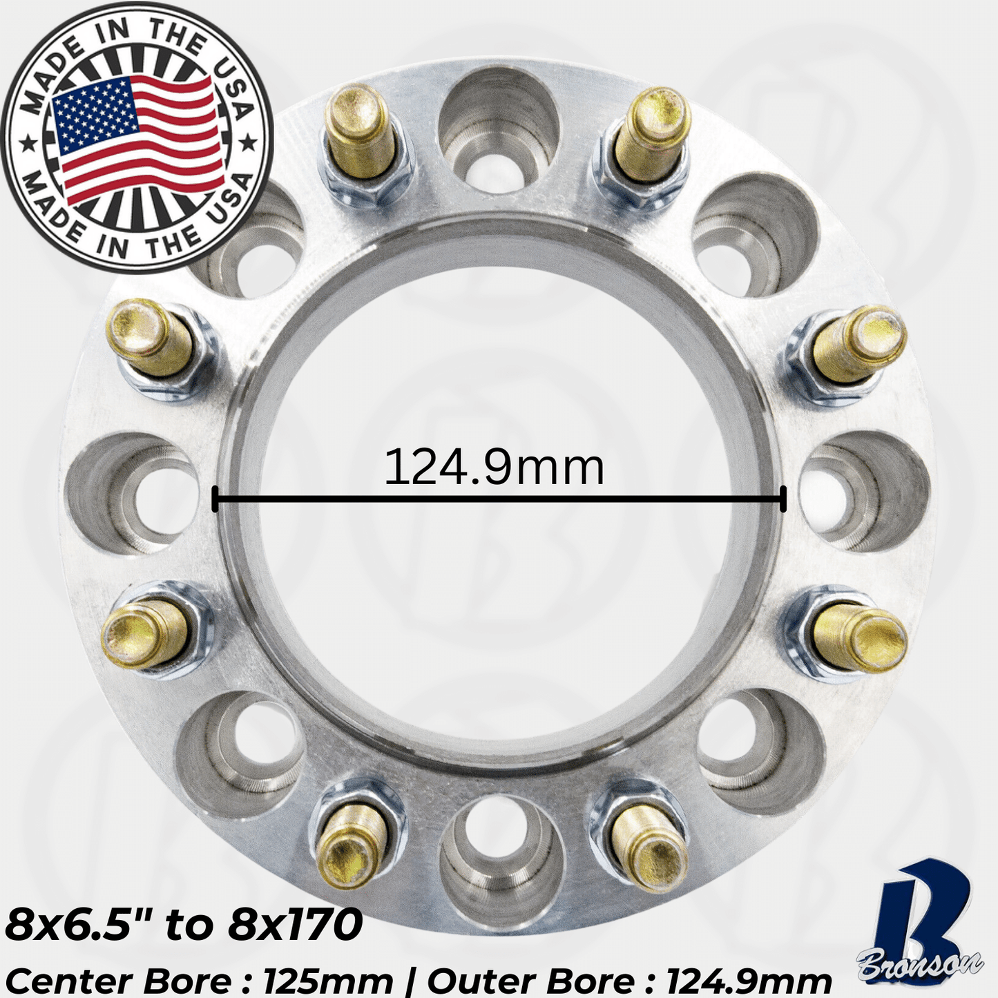 8x6.5" to 8x170 Hub Centric Wheel Spacer/Adapter - Thickness: 1"- 4"