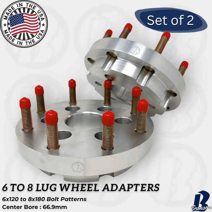6x120 to 8x180 Wheel Adapters - Thickness: 1.75"- 4"