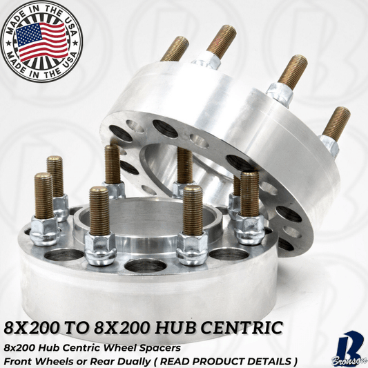 8x200 to 8x200 Hub Centric Wheel Spacer/Adapter - Thickness: 1" - 3"