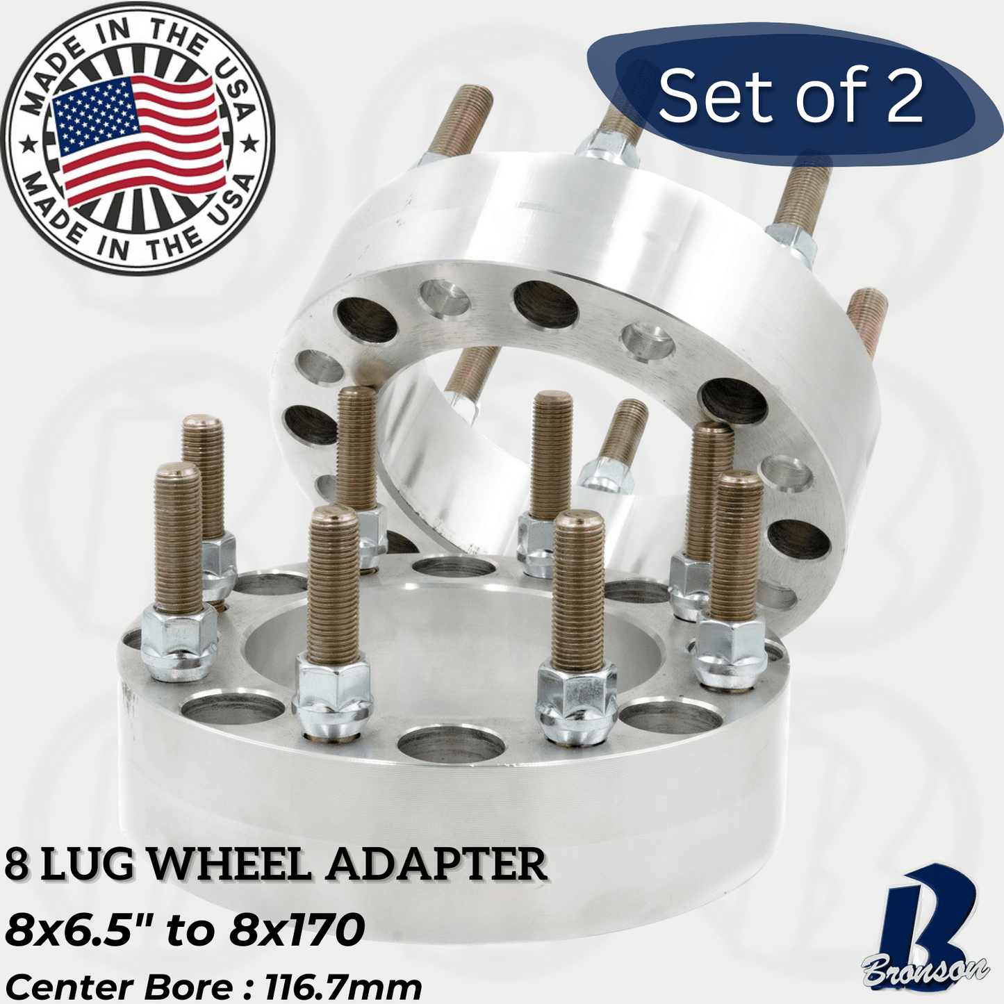 8x6.5" to 8x170 Wheel Spacer/Adapter - Thickness: 1"-4"