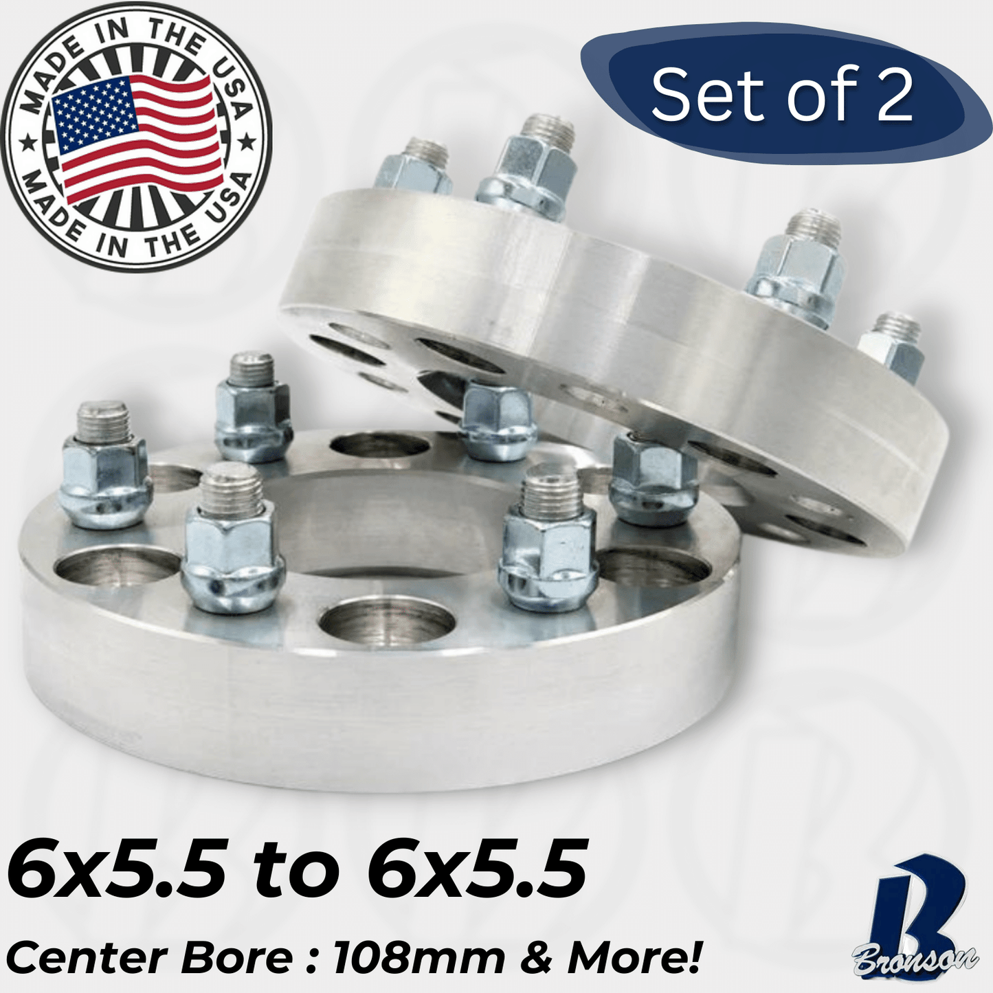 6x5.5" to 6x5.5" Wheel Spacer/Adapter - Thickness: 3/4"- 4"