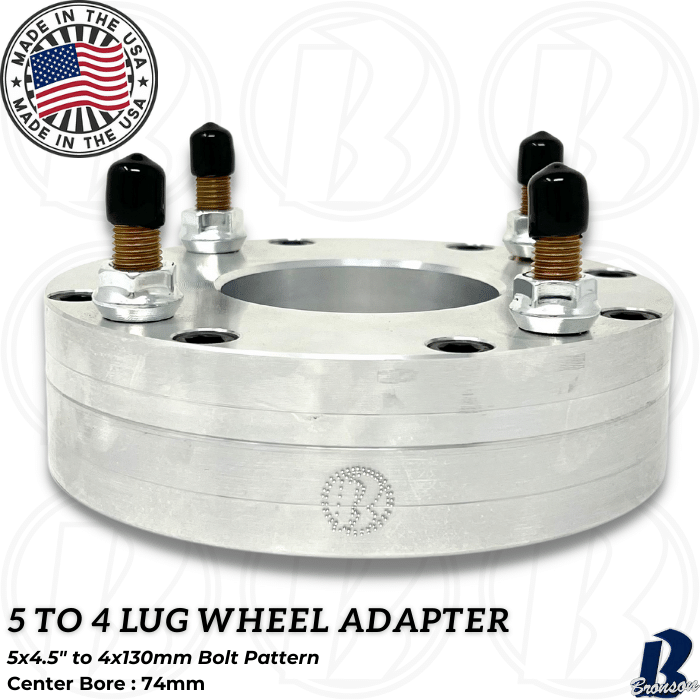 US Adapters 4x130 To 5x5 / 5x127 Wheel Adapters – 2 Inch, 14x1.5 Studs, 78.6mm Bore – Pair