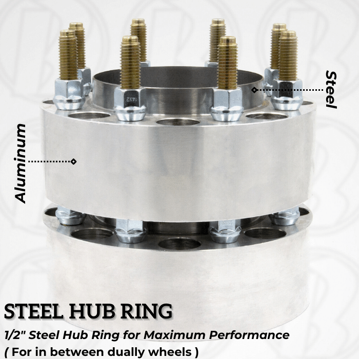 8x200 to 8x200 Hub Centric Wheel Spacers - Thickness: 1" - 3"